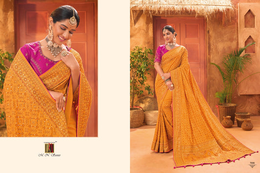 7006 Kachhi Work Vol 5 Mn Sarees