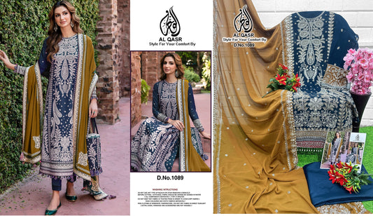 1089Green Al Qasr Pakistani Salwar Suits