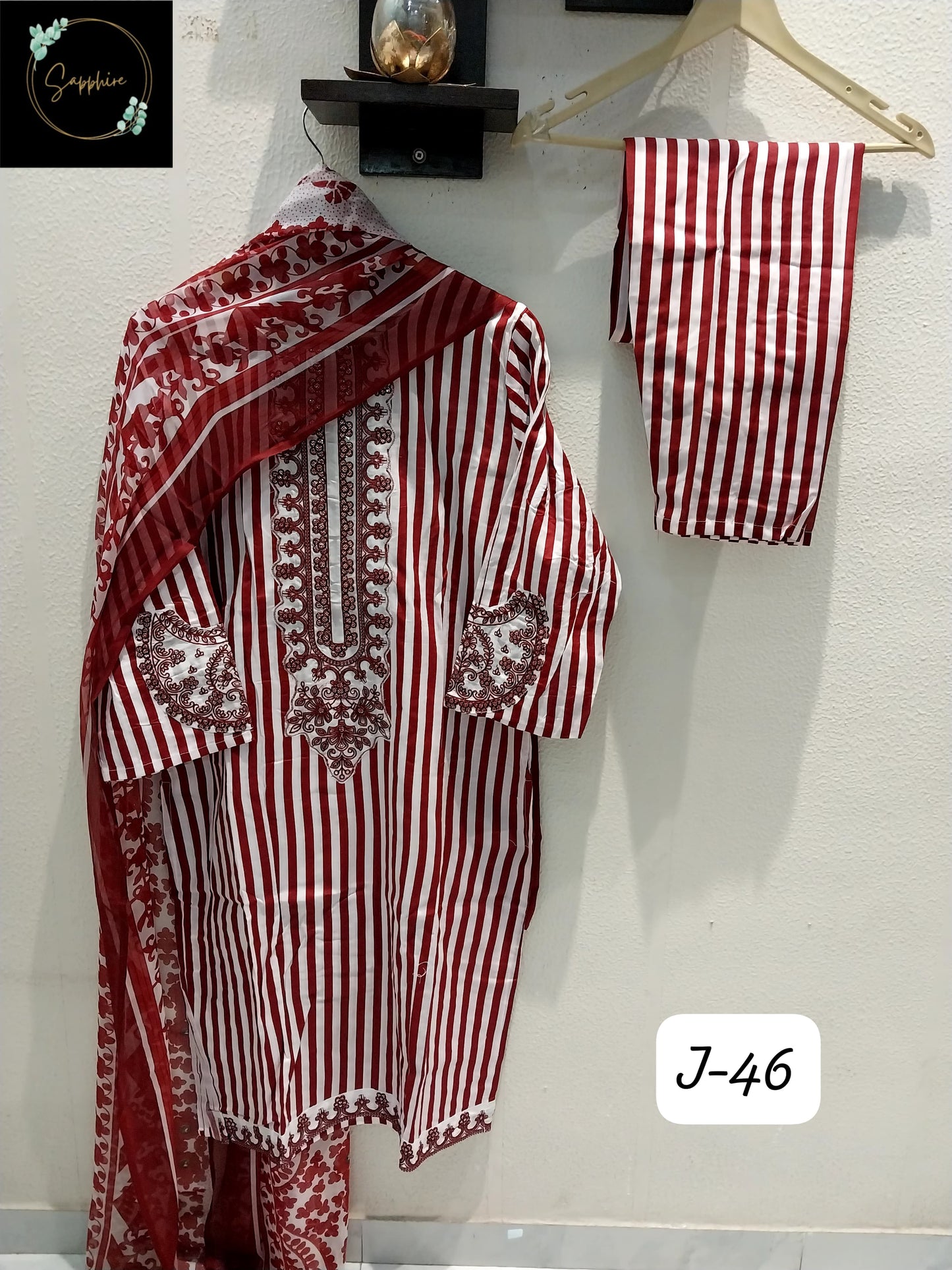 Jazmin Vol 46 Red Sapphire Pakistani Readymade Suits