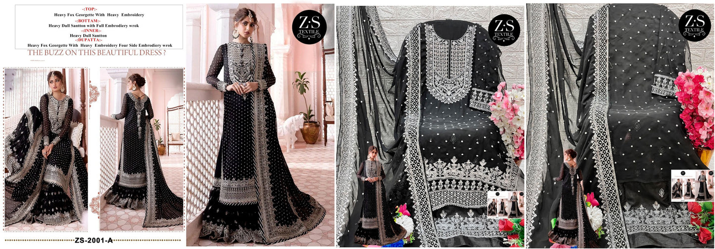 2001A Zs Textile Pakistani Salwar Suits
