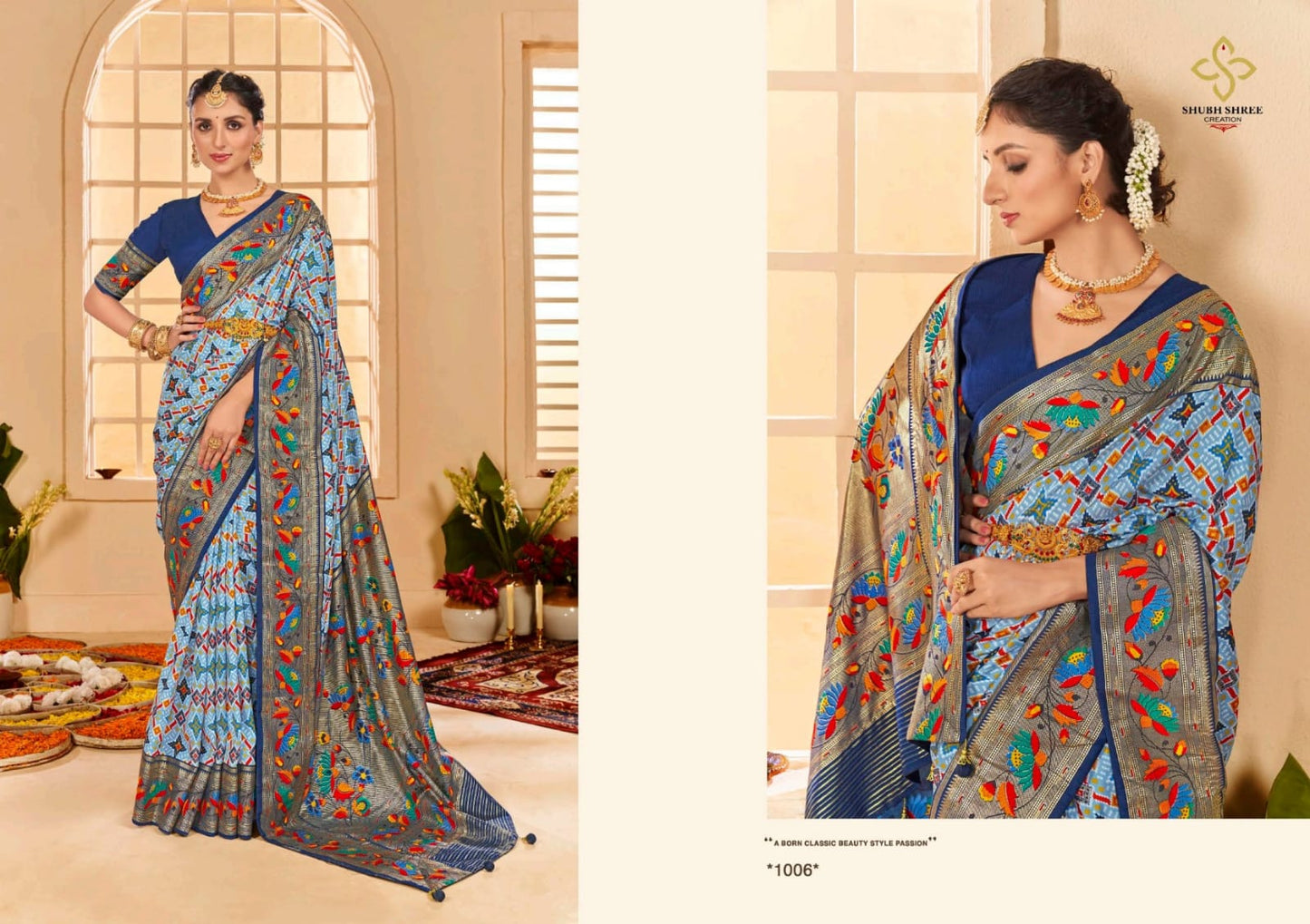 1006 Kesar Tilk Shubh Shree Sarees