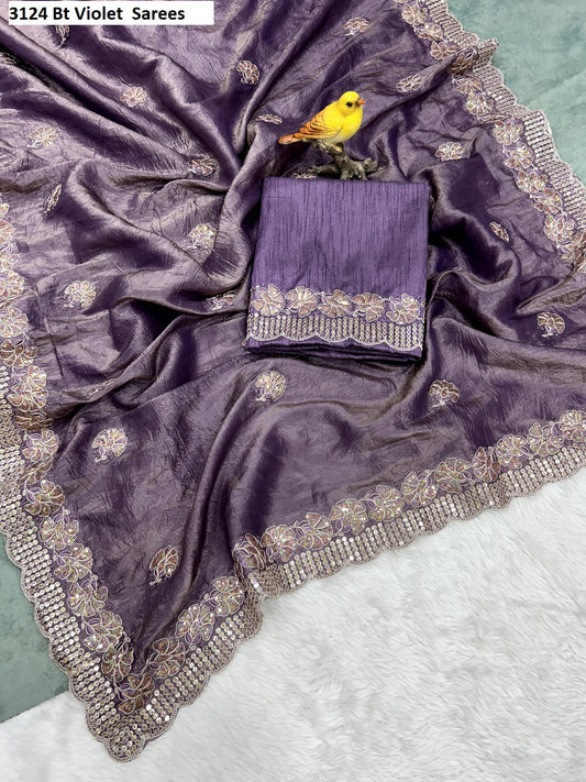 3124Violet Bt Sarees
