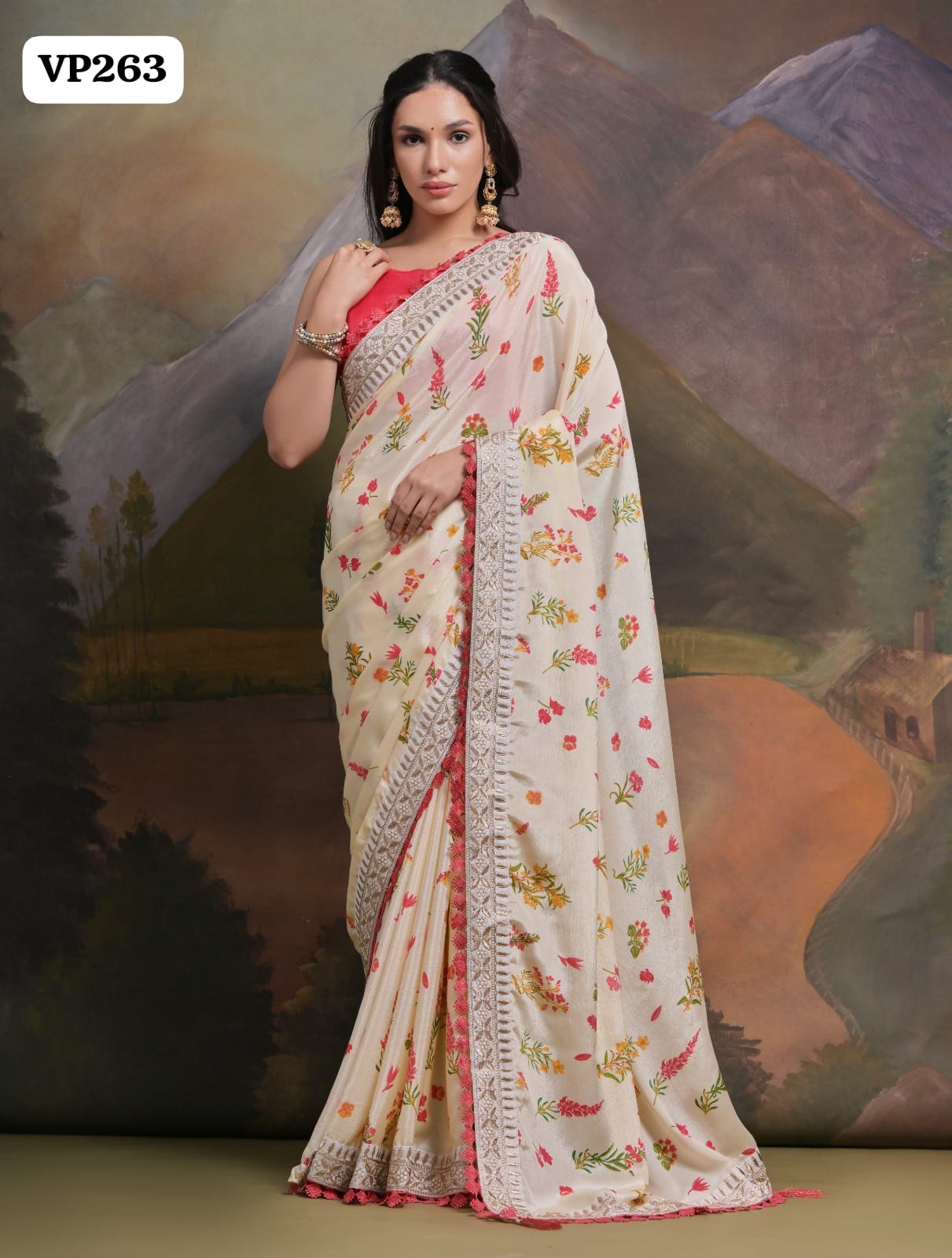 Vp263 Bansi Fashion Berry Sarees