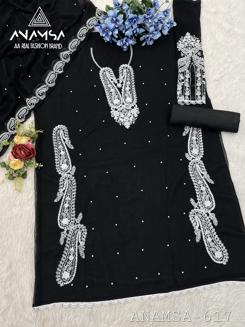 617 Anamsa Moti Work Pakistani Salwar Suits