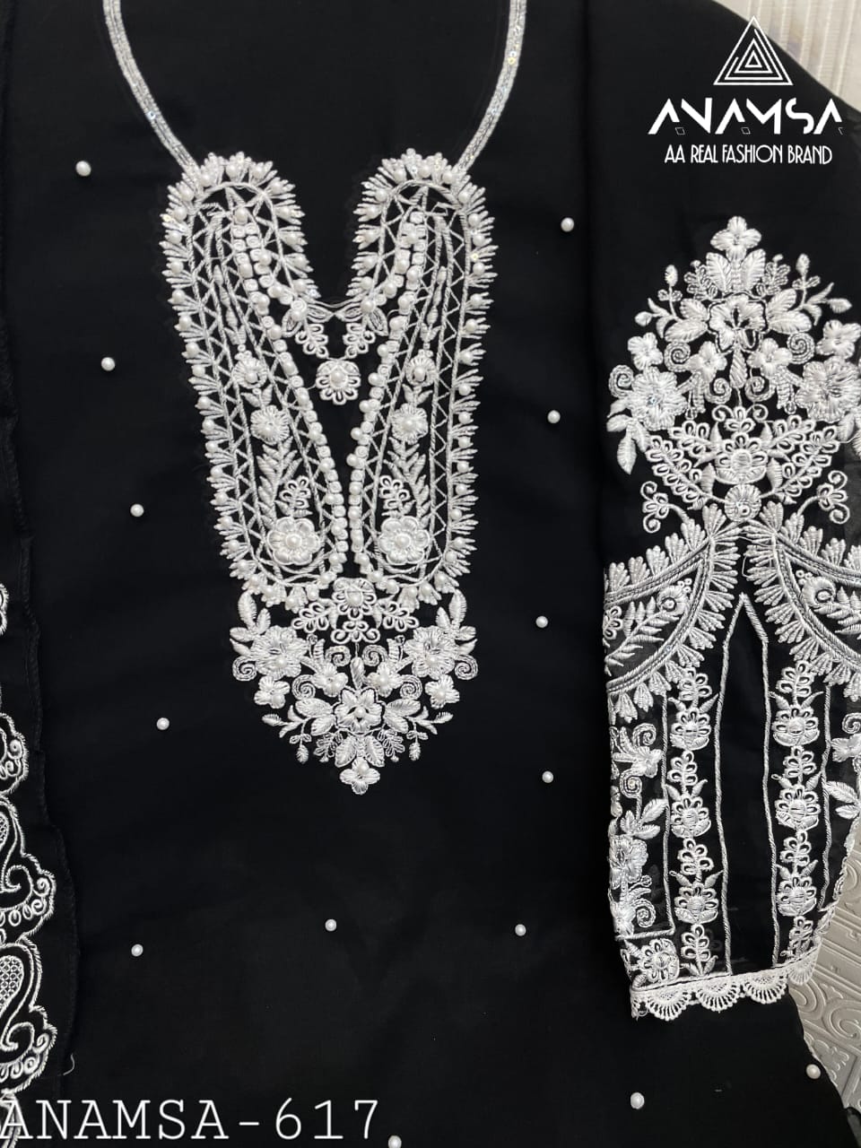 617 Anamsa Moti Work Pakistani Salwar Suits