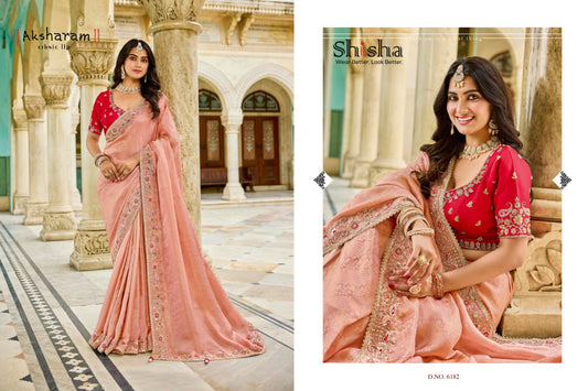 6182 Kumkum Vol 3 Shisha Viscose Satin Sarees