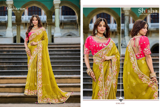 6183 Kumkum Vol 3 Shisha Viscose Satin Sarees