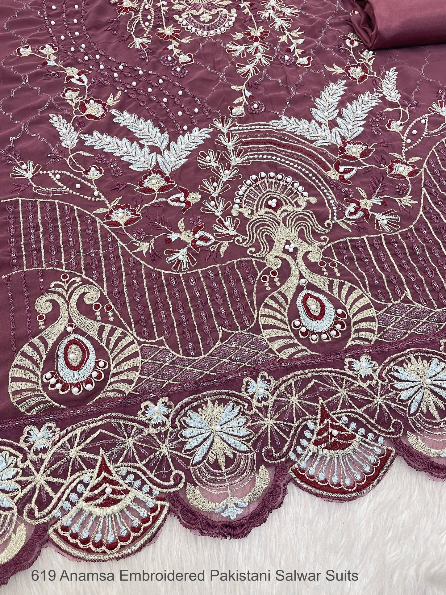 619 Anamsa Embroidered Pakistani Salwar Suits