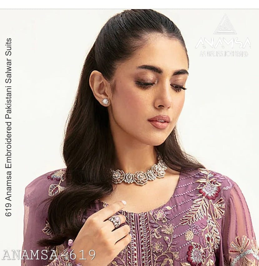619 Anamsa Embroidered Pakistani Salwar Suits