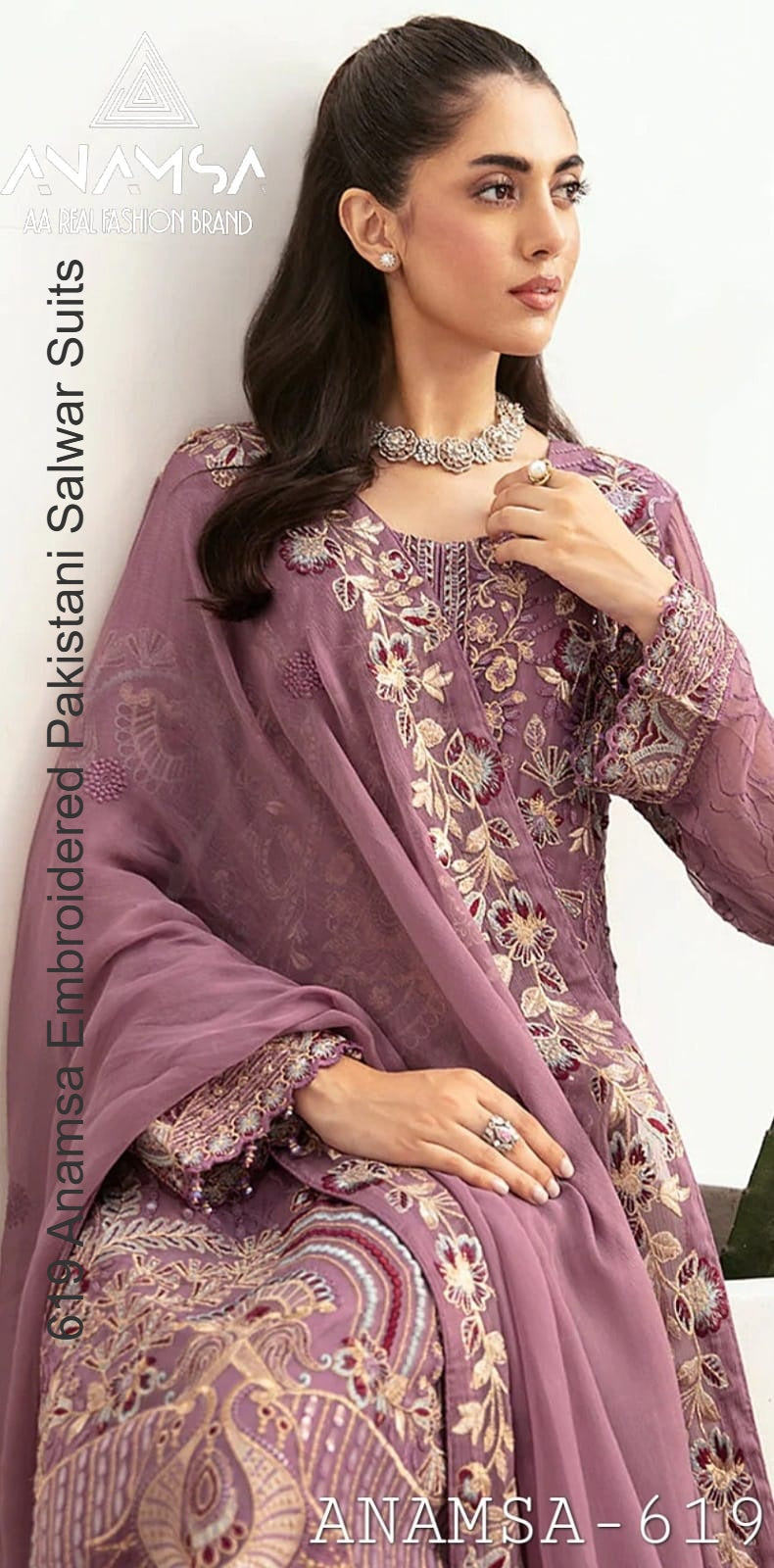 619 Anamsa Embroidered Pakistani Salwar Suits