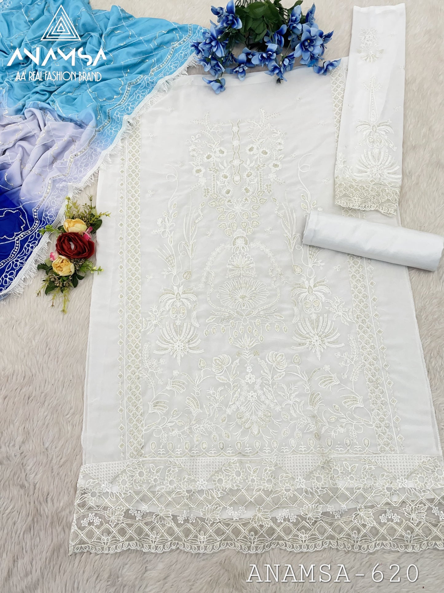 620 Anamsa Fox Georgette Pakistani Salwar Suits