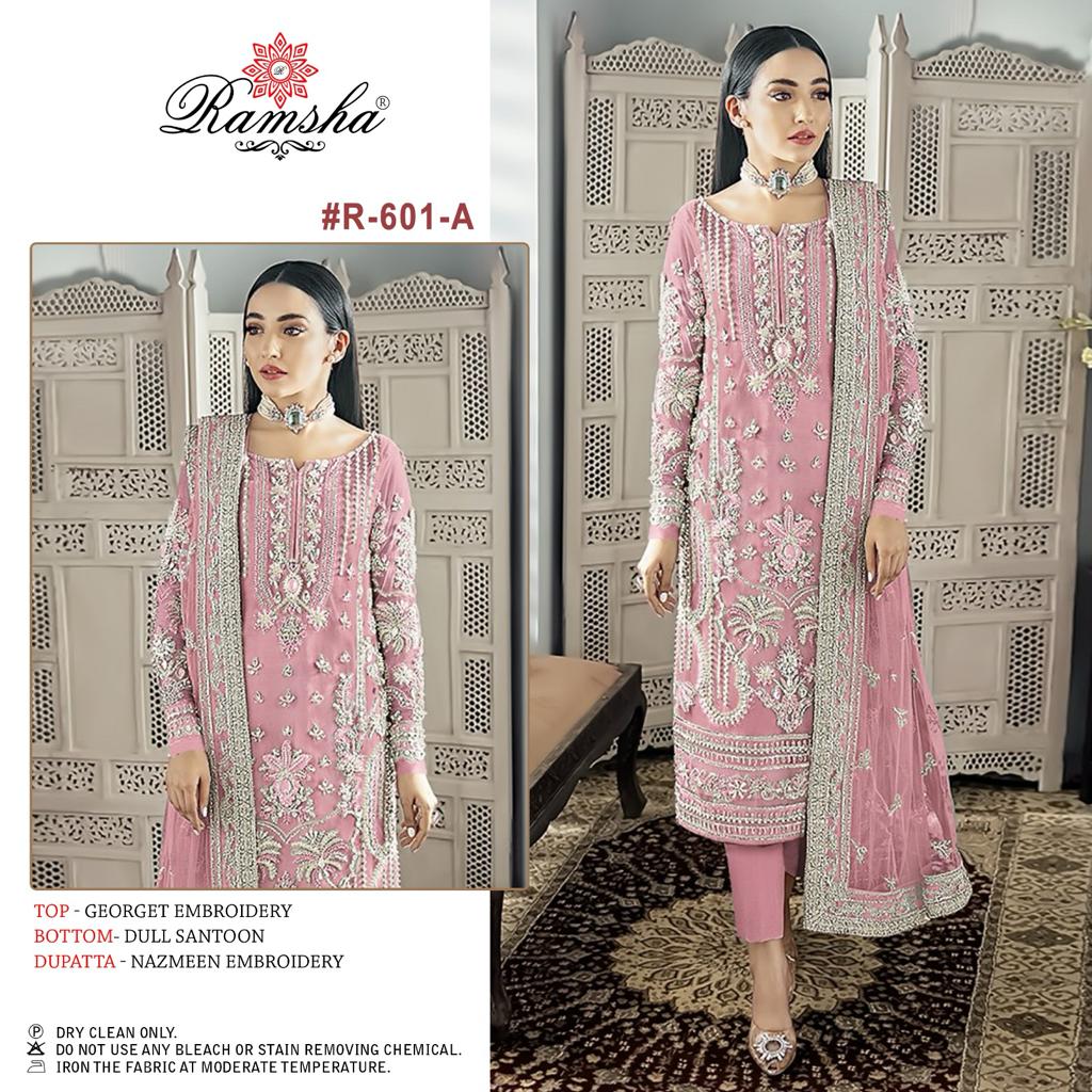 601A Ramsha Pakistani Salwar Suits