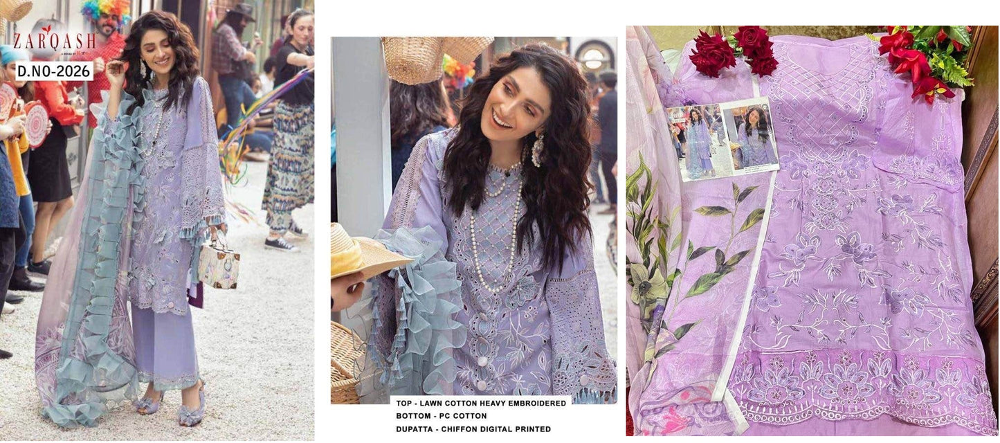 Z-2026 Zarqash Pakistani Salwar Suits