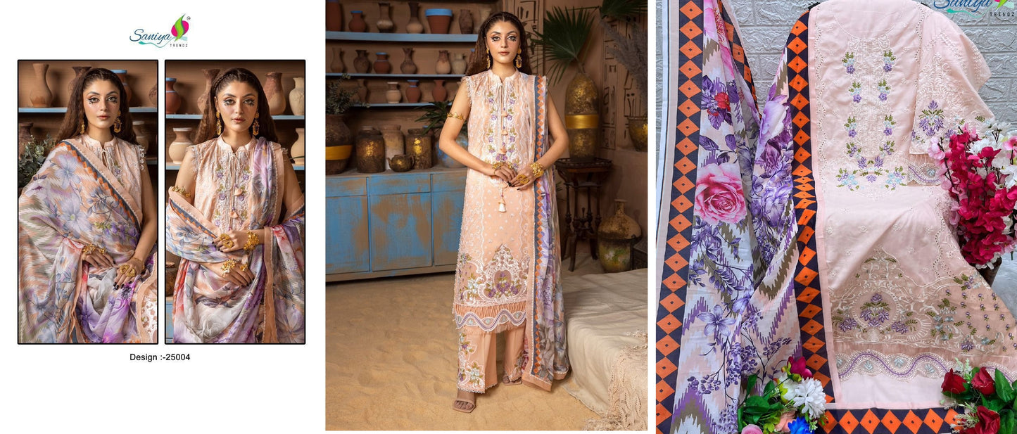 25004Chikankari Vol 25 Saniya Trendz Pakistani Salwar Suits