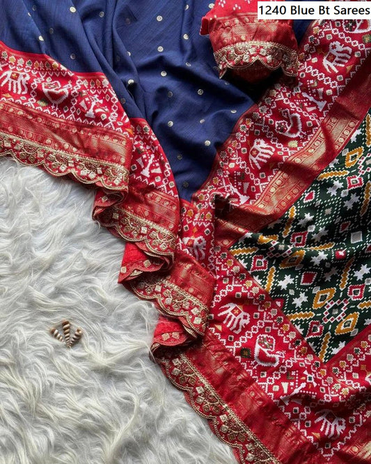 1240 Blue Bt Sarees