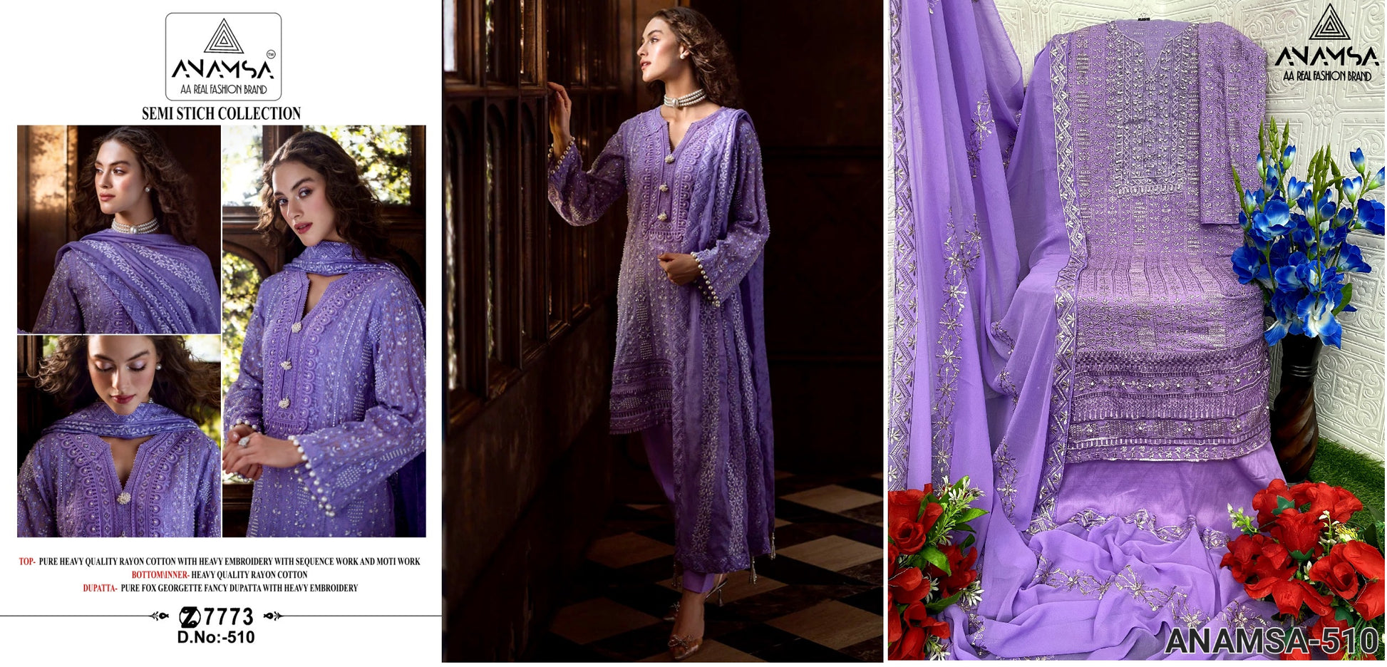 510 Anamsa Pakistani Salwar Suits