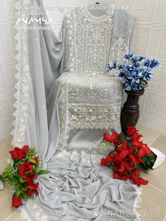 621 Anamsa Fox Georgette Pakistani Salwar Suits