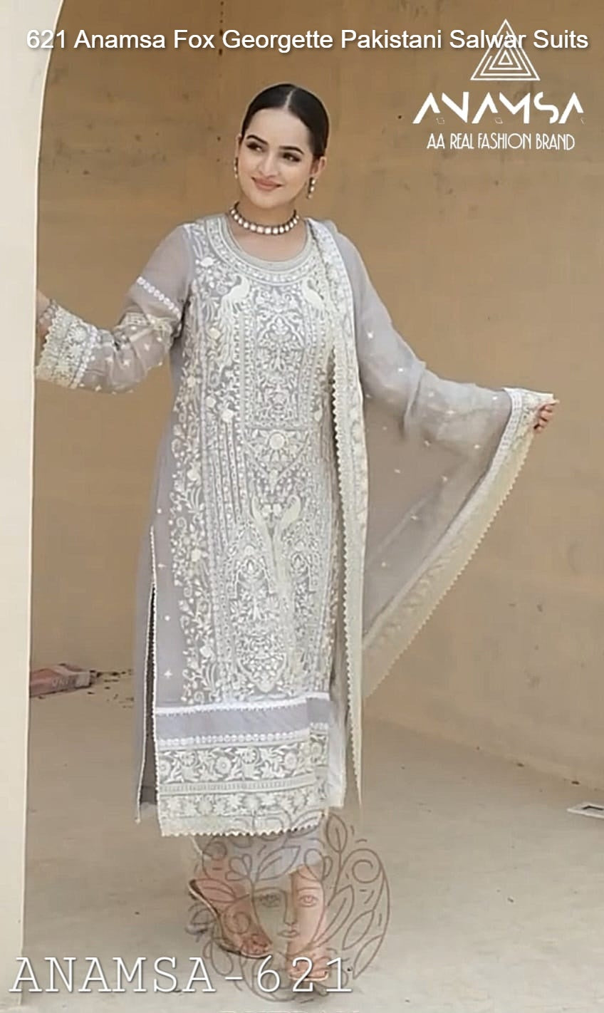 621 Anamsa Fox Georgette Pakistani Salwar Suits