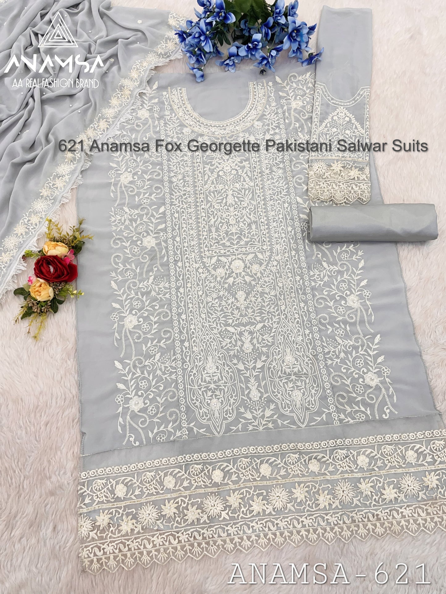621 Anamsa Fox Georgette Pakistani Salwar Suits