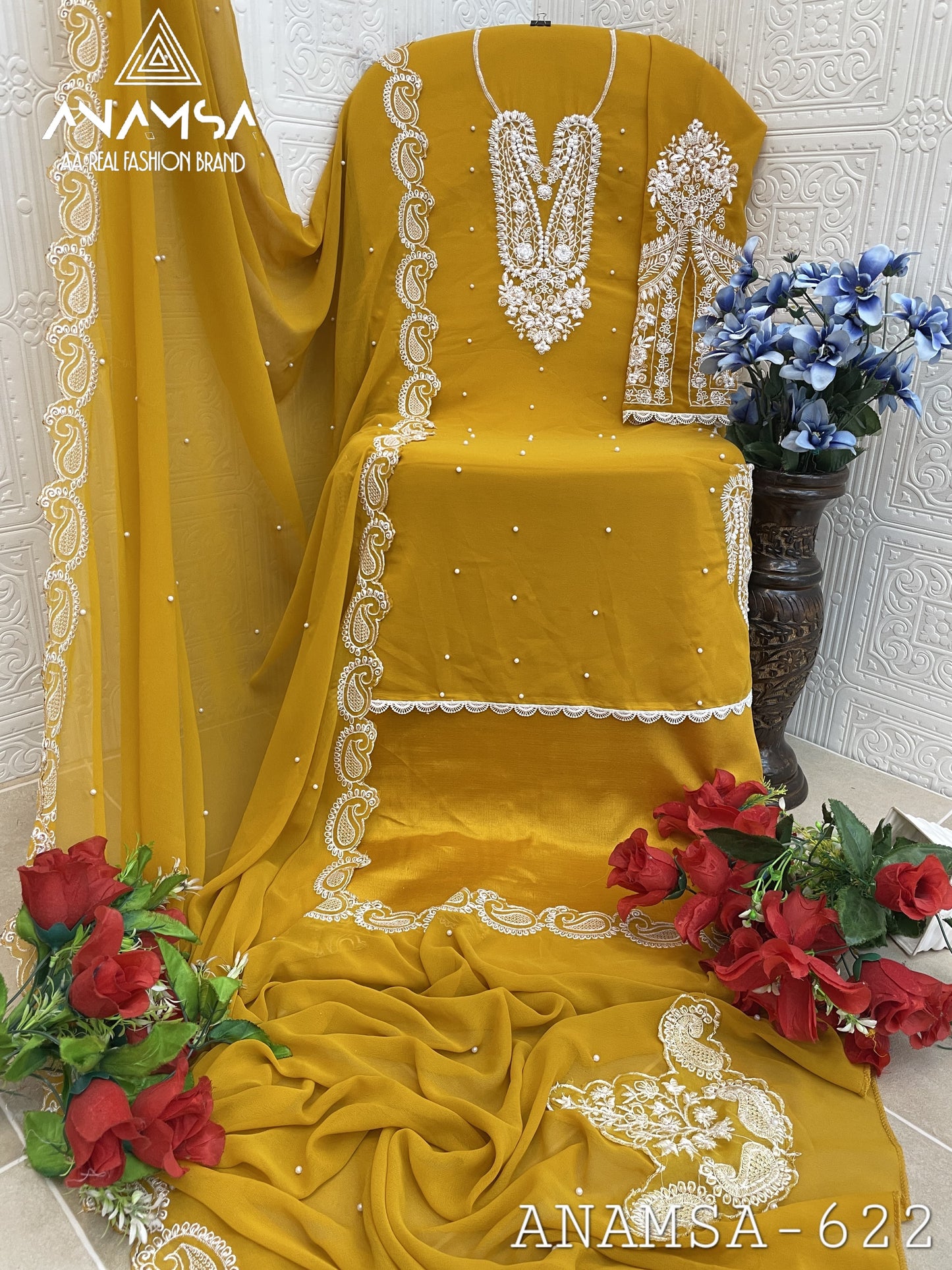 622 Anamsa Moti Work Pakistani Salwar Suits