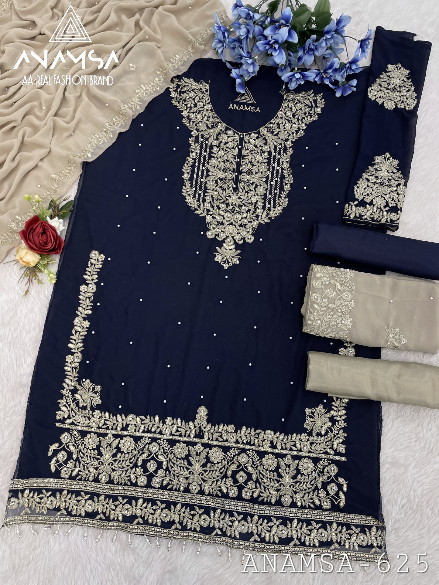 625 Anamsa Georgette Pakistani Salwar Suits