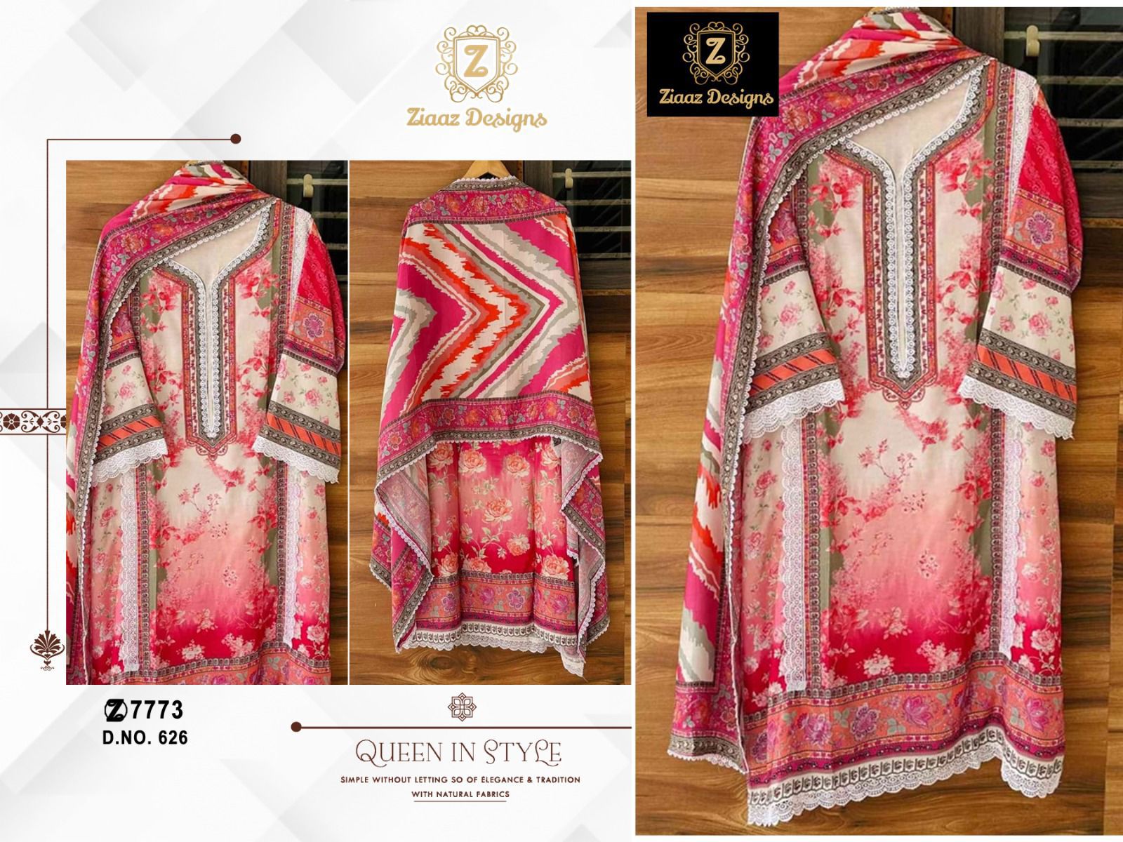 626 Ziaaz Designs Handwork Pakistani Salwar Suits