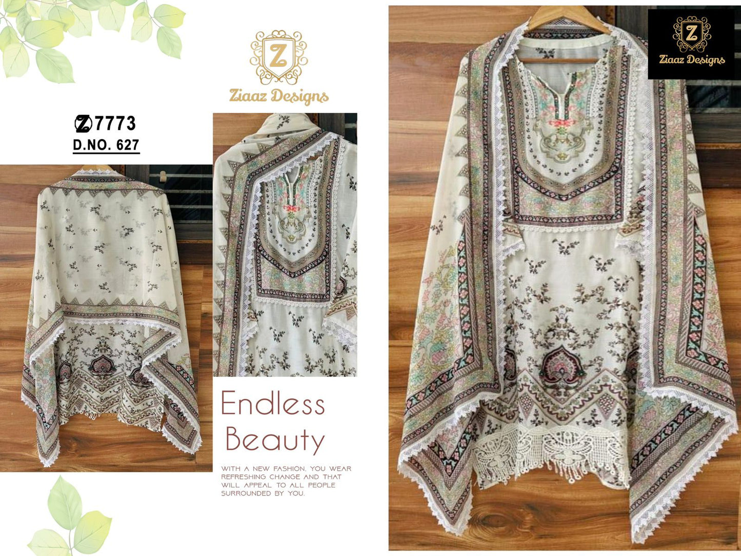 627 Ziaaz Designs Handwork Pakistani Salwar Suits