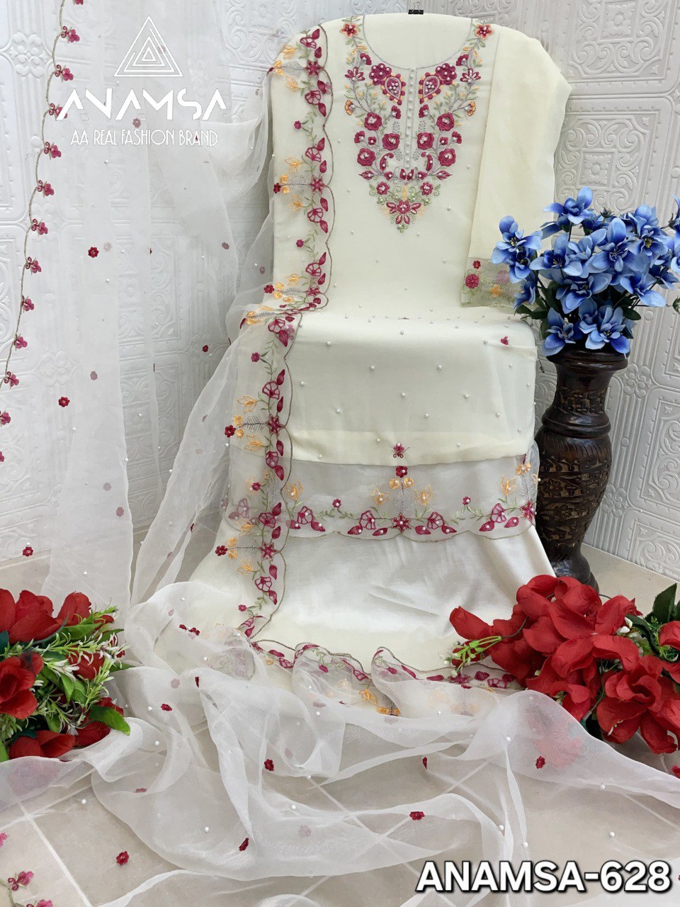 628 Anamsa Embroidery Pakistani Salwar Suits