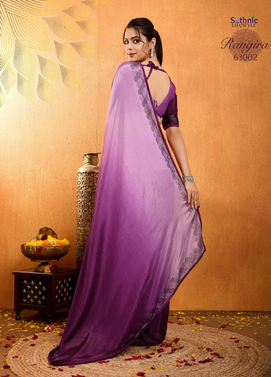 63002 Rangira Sethnic Chinon Sarees