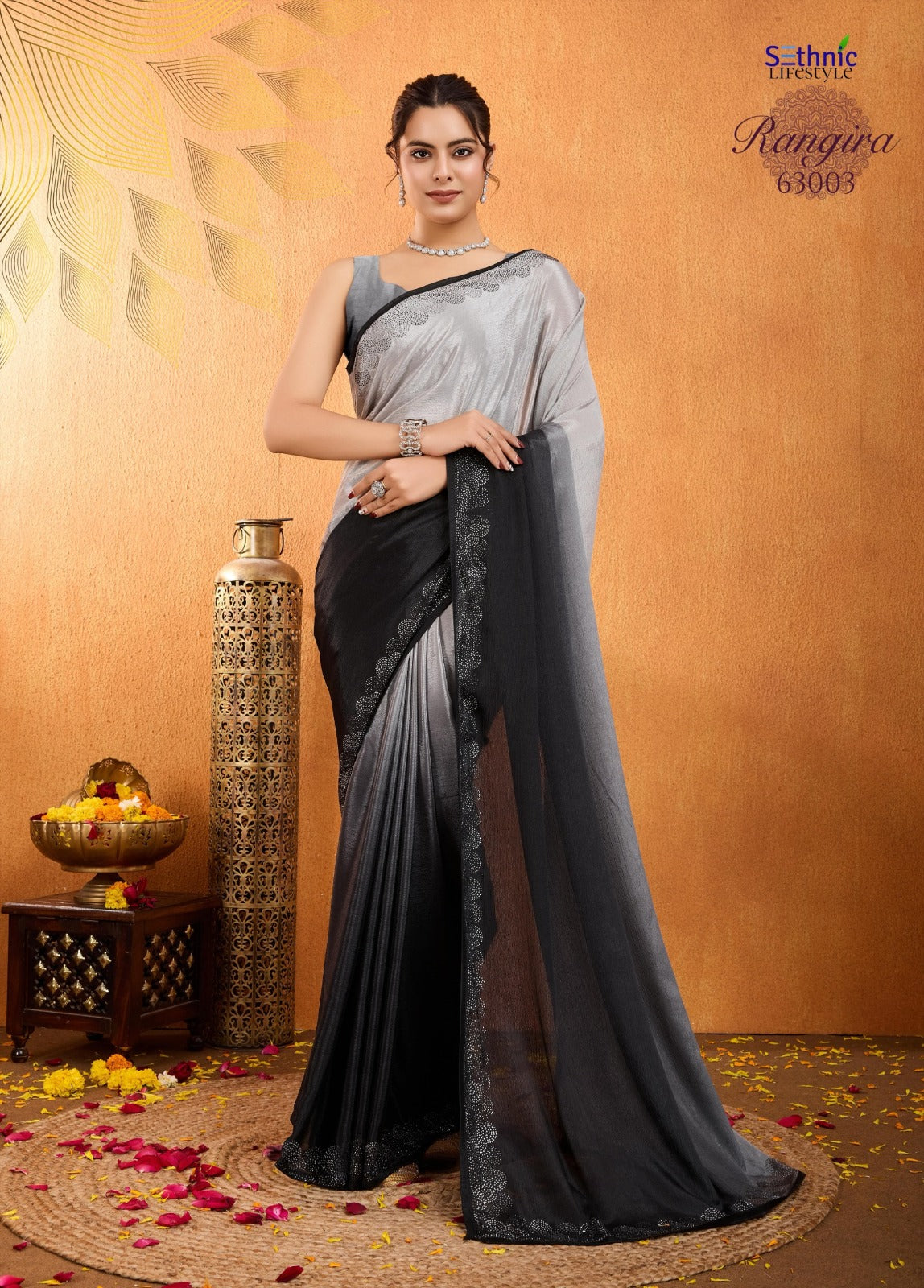 63003 Rangira Sethnic Chinon Sarees