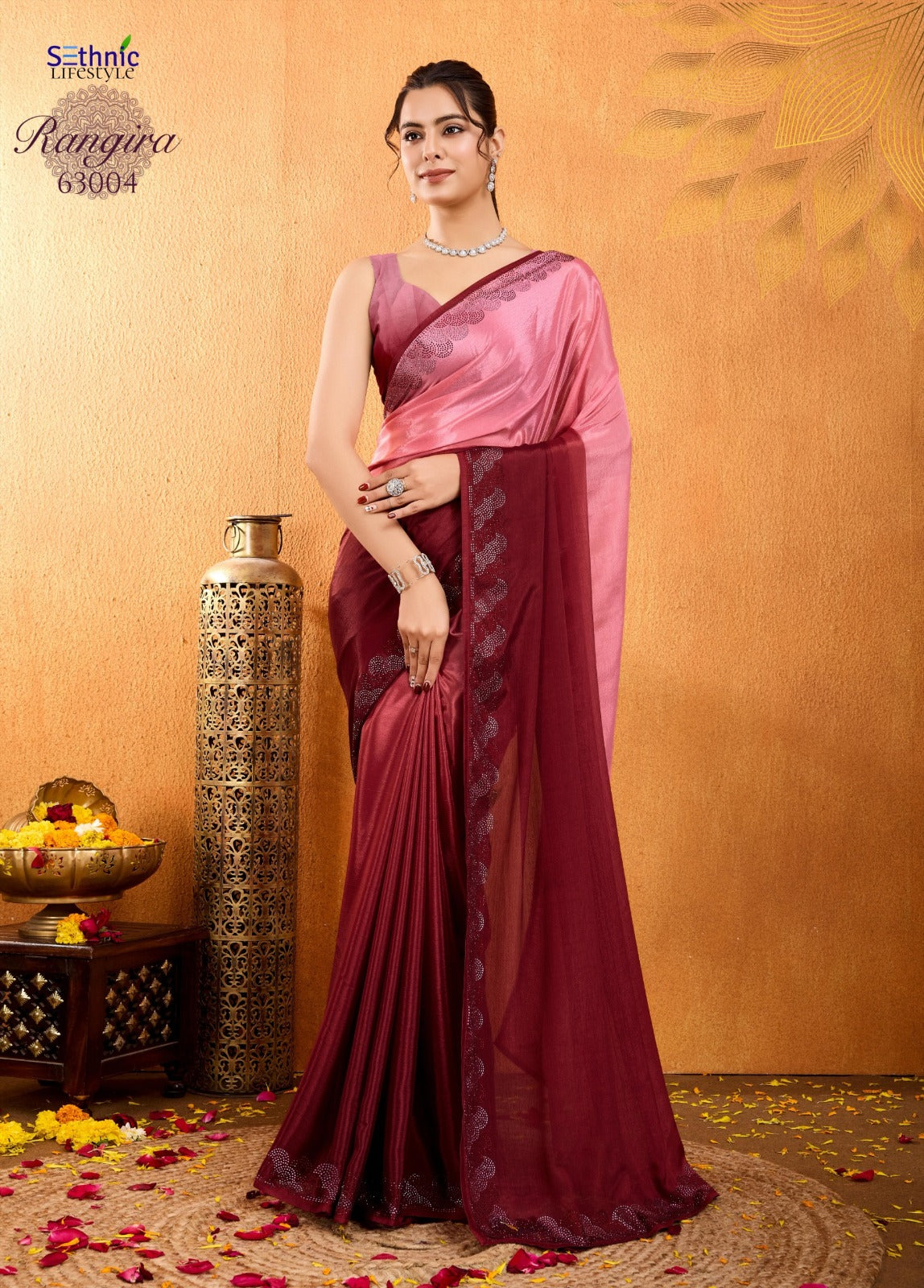 63004 Rangira Sethnic Chinon Sarees