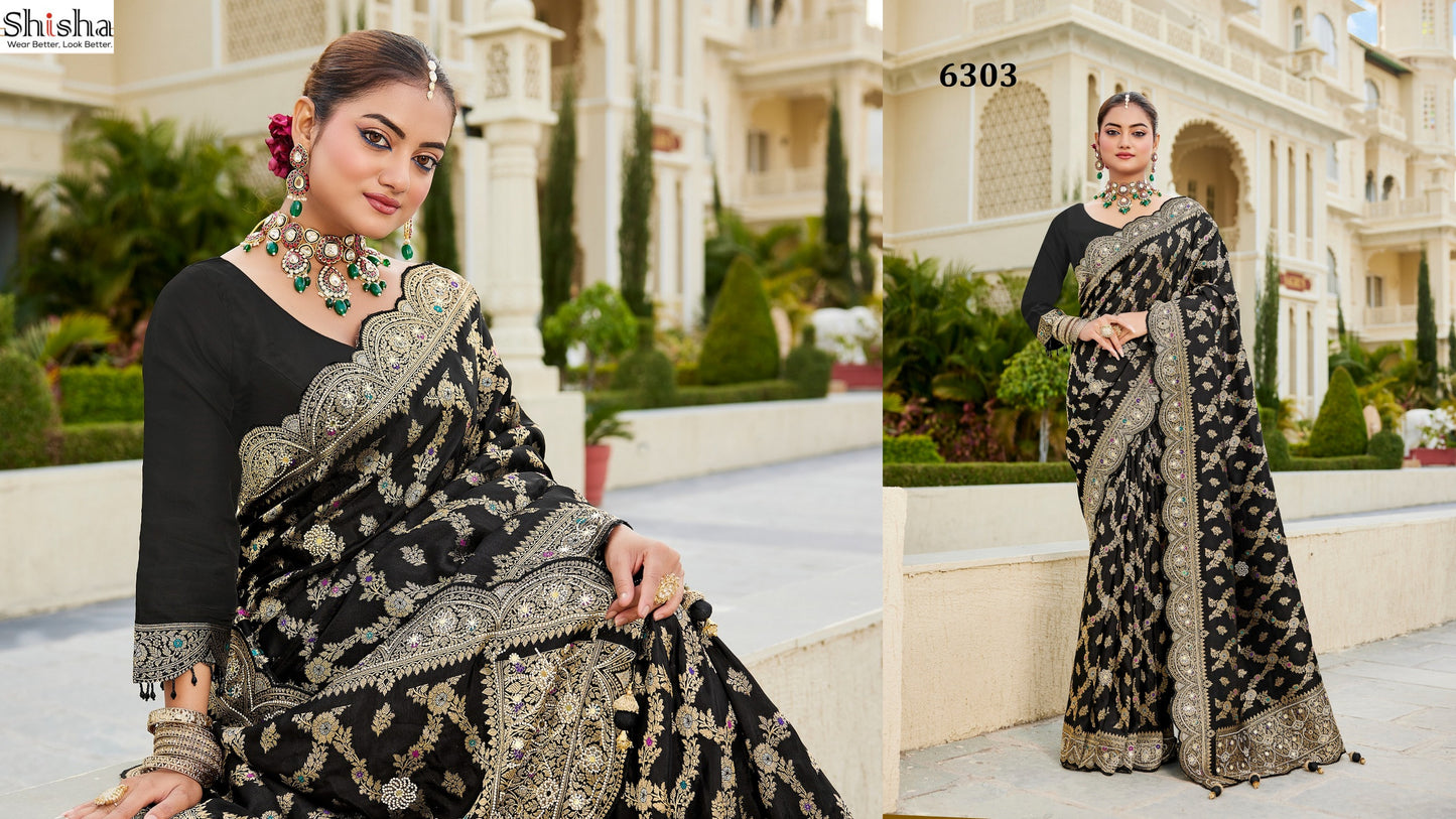 6303 Kum Kum Vol 7 Shisha Russian Silk Sarees