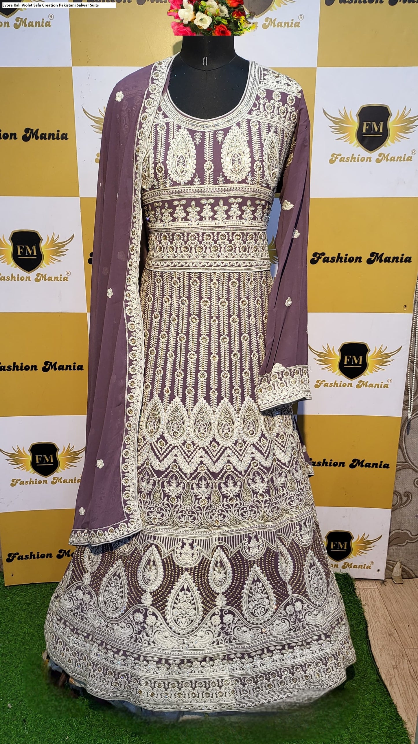 Evora Kali Violet Safa Creation Pakistani Salwar Suits