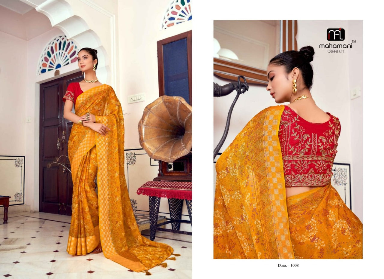 1008 Vinitaa Mahamani Creation Sarees