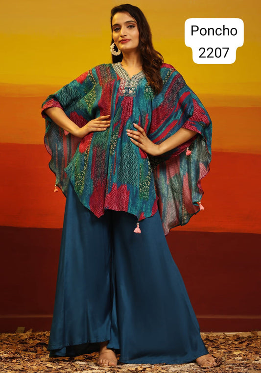 2207 Poncho Jivora Top Bottom Set