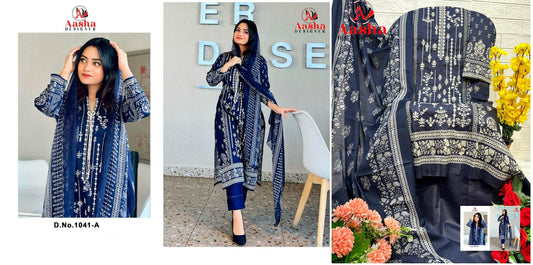 1041A Aasha Designer Pakistani Salwar Suits