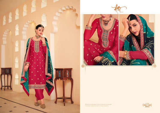 2042 Rainbow Radha Unstitched Suits