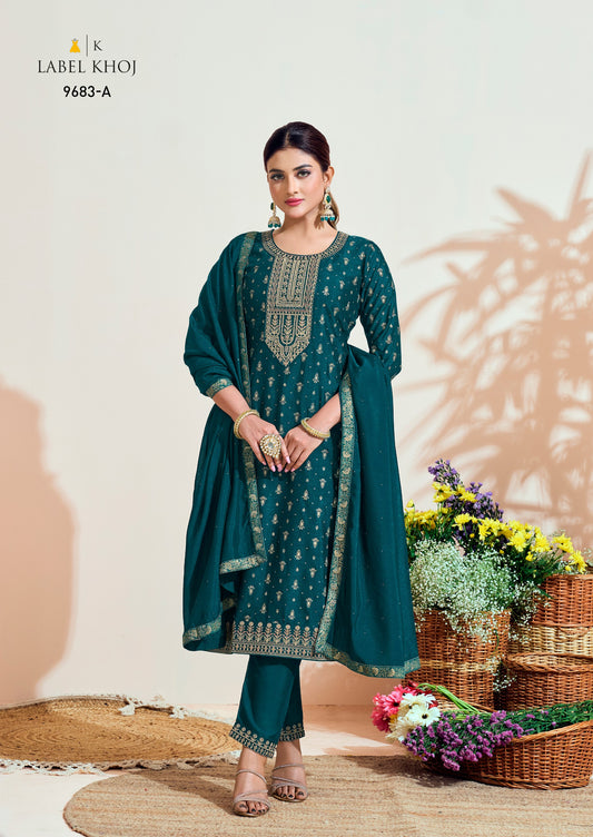 9683A Label Khoj Readymade Suits