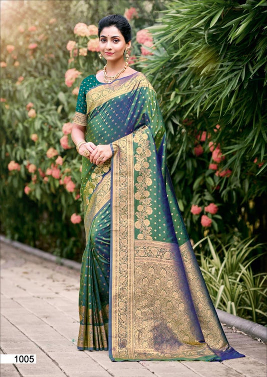 1005 Gajgamini Silk Bunawat Sarees