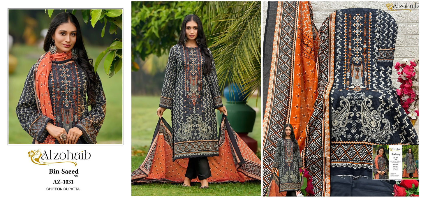 1031 Bin Saeed Nx Al Zohaib Pakistani Salwar Suits