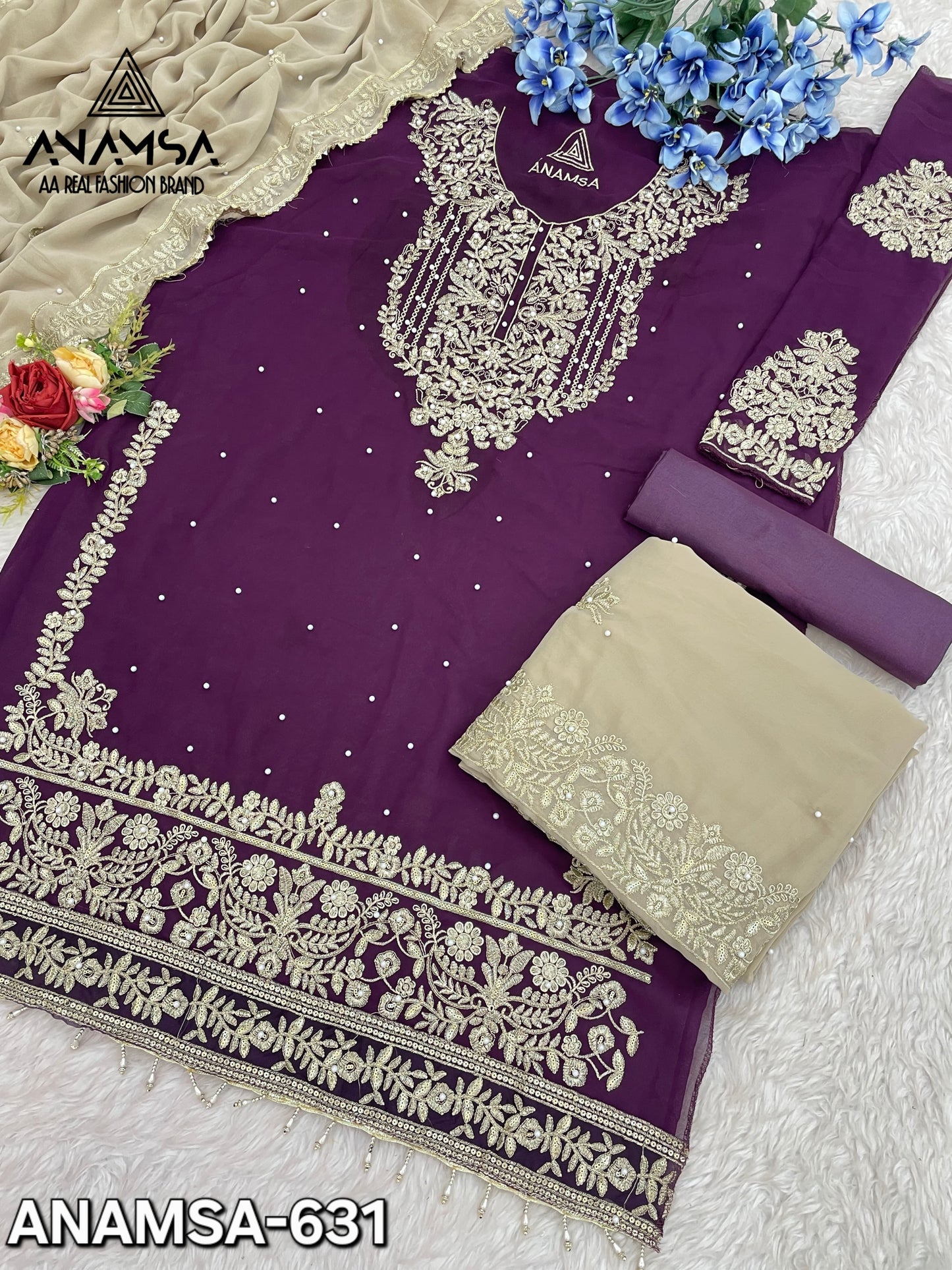 631 Anamsa Patch Pakistani Salwar Suits
