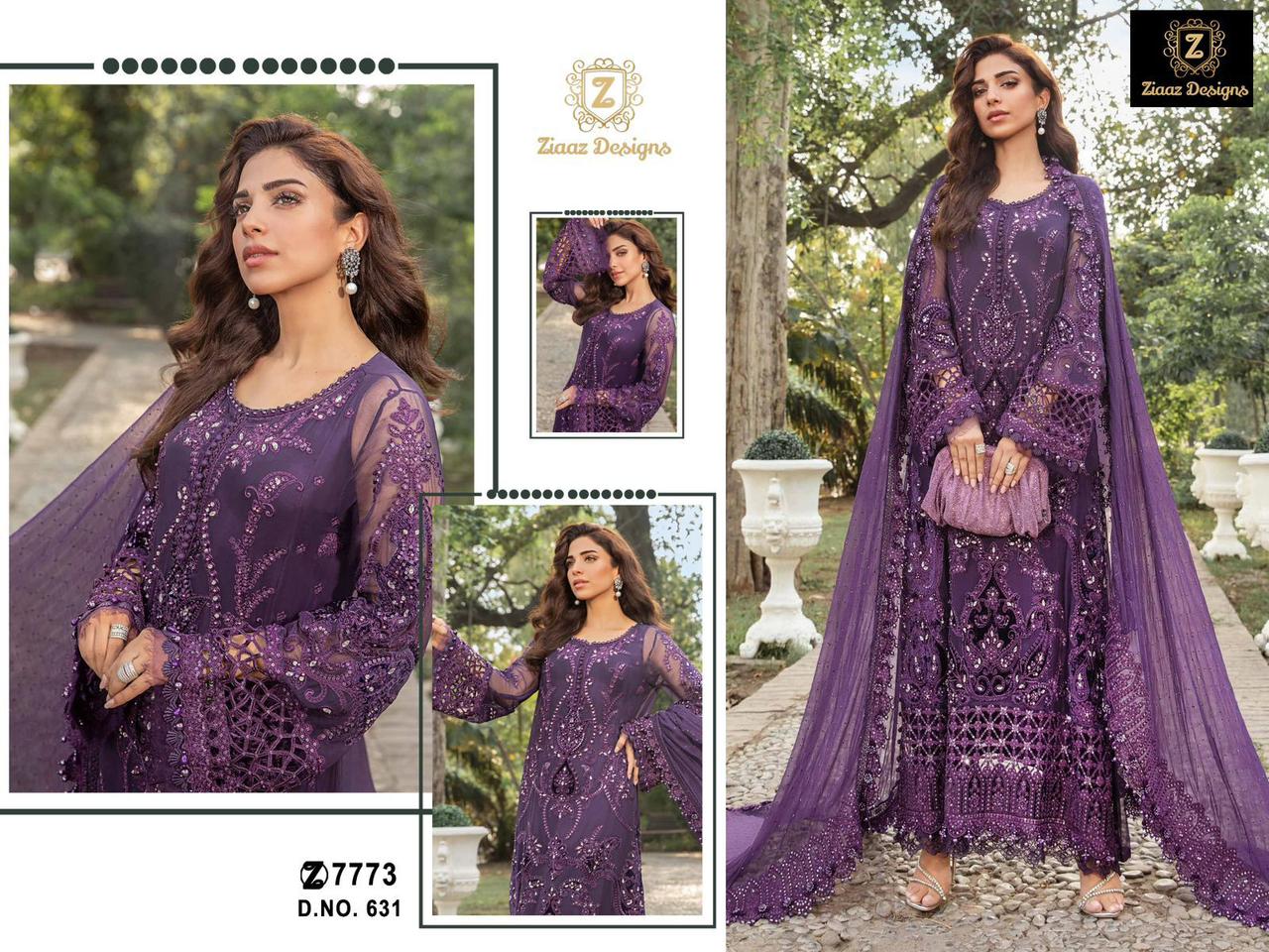 631 Ziaaz Designs Handwork Pakistani Salwar Suits