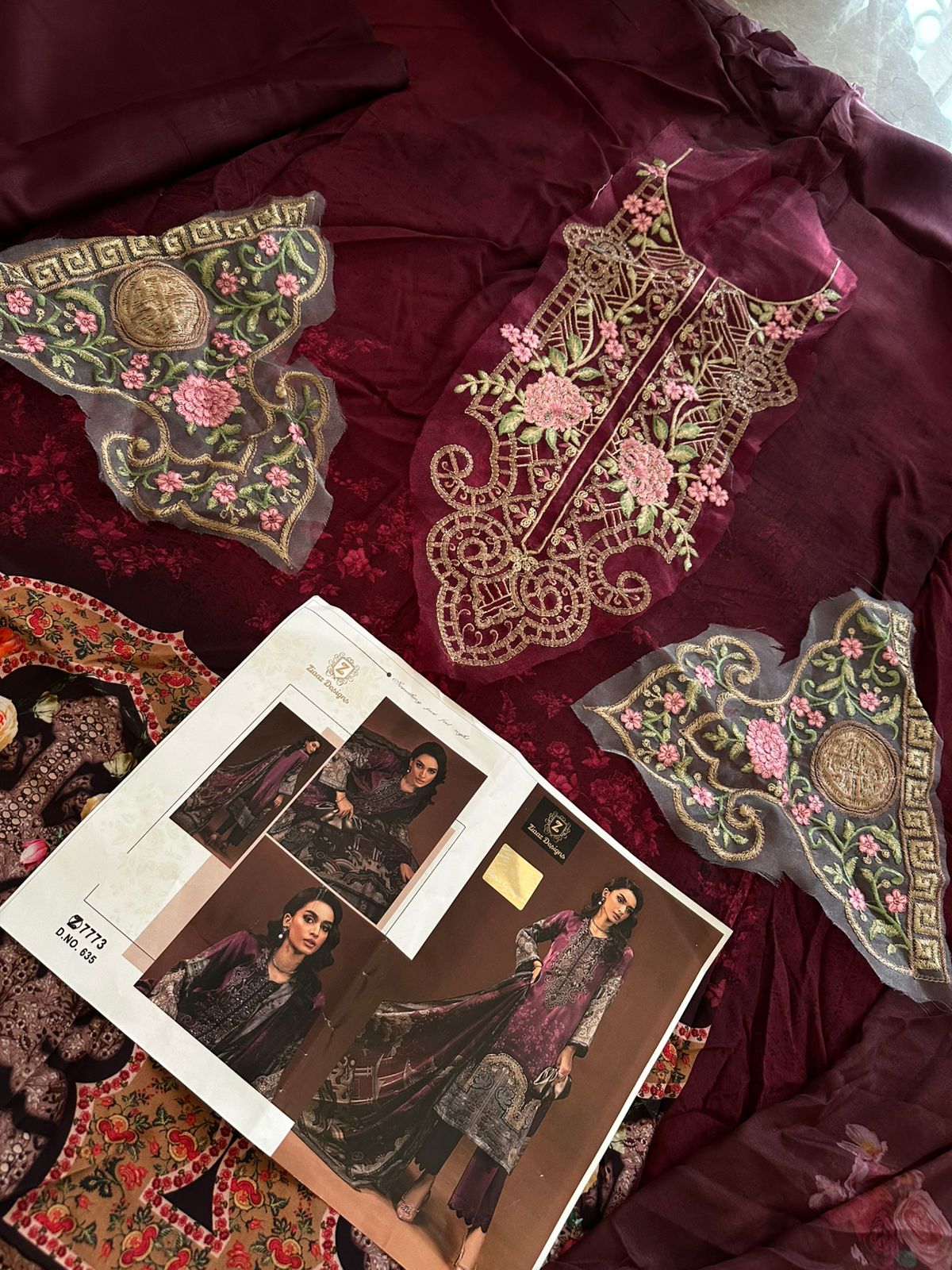 635 Ziaaz Designs Printed Pakistani Salwar Suits