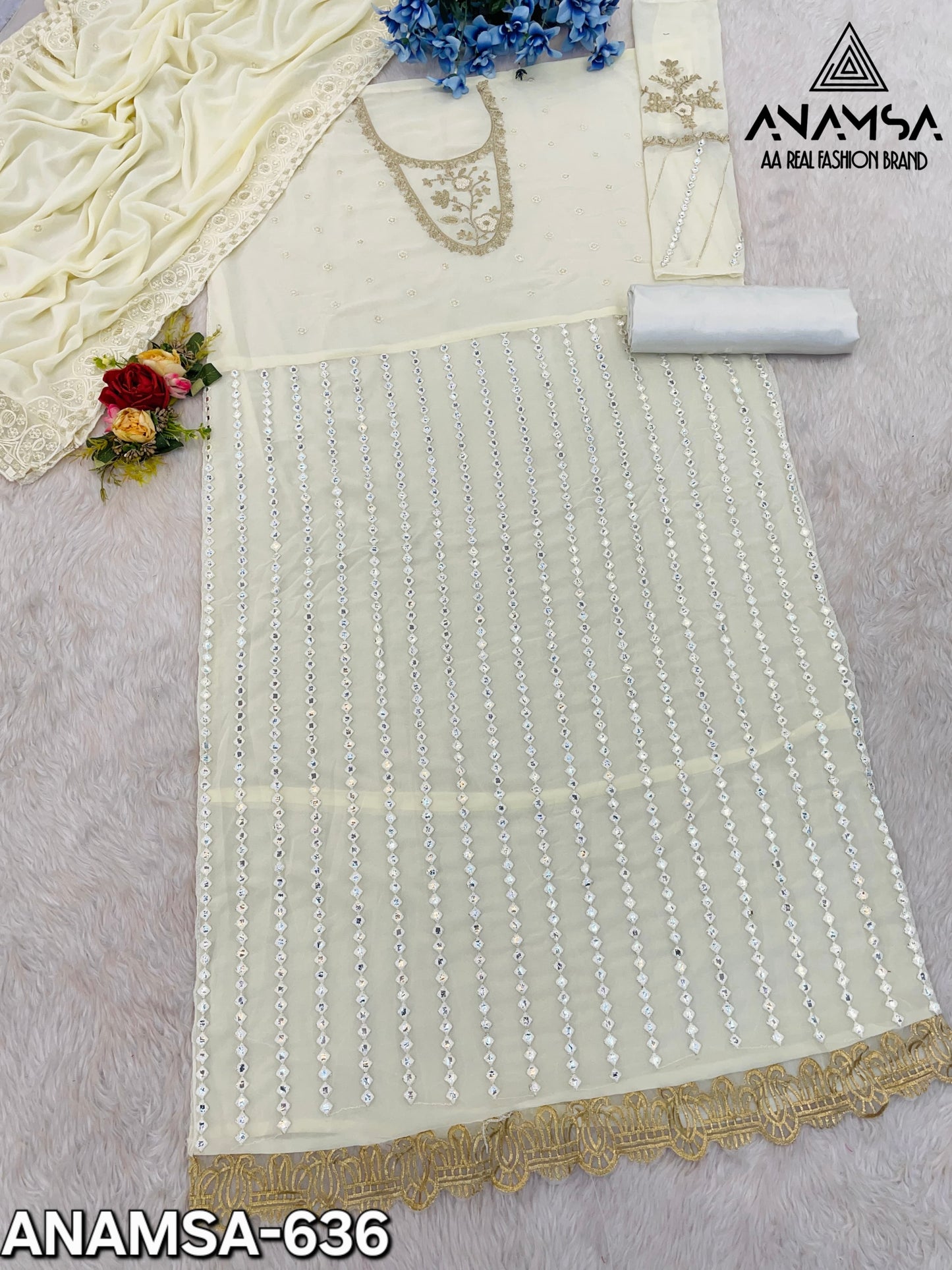 636 Anamsa Georgette Pakistani Salwar Suits