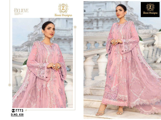 638 Ziaaz Designs Diamond Work Pakistani Salwar Suits