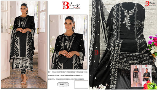 63C Bilqis Faux Georgette Pakistani Salwar Suits