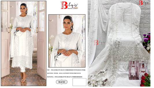 63D Bilqis Faux Georgette Pakistani Salwar Suits