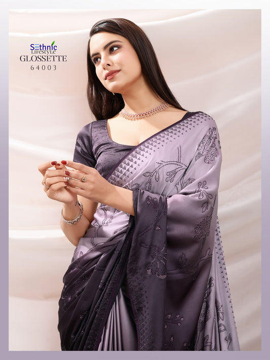 64003 Glossette Sethnic Satin Sarees