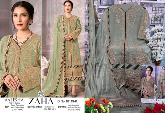 10119-K Zaha Pakistani Salwar Suits