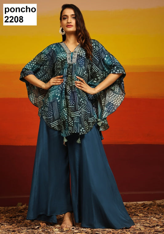 2208 Poncho Jivora Top Bottom Set